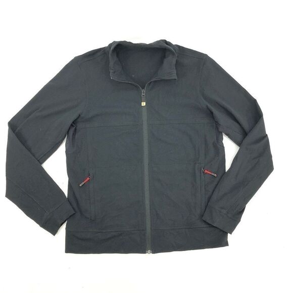 LULULEMON L Sweatshirt Full Zip Solid Black